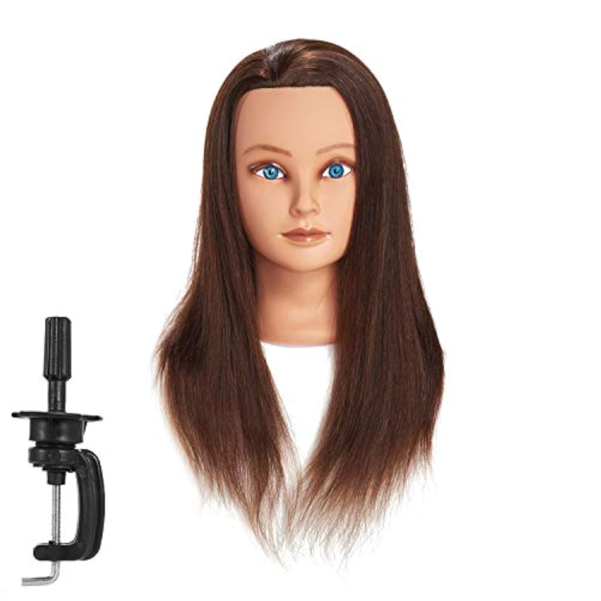 Training Head 22-24'' 100% Human Hair Mannequin Head